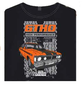 (image for) GTHO Falcon High Performance - Classic Garage T-Shirt Black LARGE