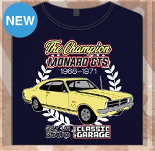 (image for) Monaro GTS The Champion 1968-1971 - Classic Garage T-Shirt Navy Blue 2X-LARGE