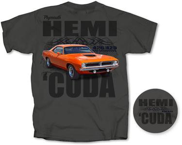 (image for) Plymouth Hemi Cuda T-Shirt Grey LARGE