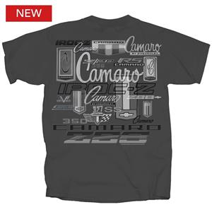 (image for) Camaro All Logos T-Shirt Grey LARGE