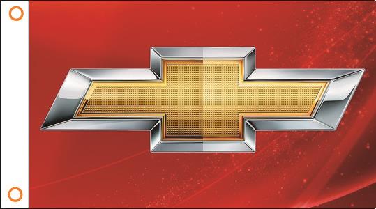 (image for) Chevrolet Bowtie On Red Flag 150x90cm