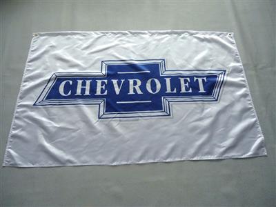 (image for) Chevrolet Bowtie Flag Blue on White 150x90cm