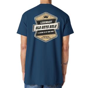 (image for) Old Guys Rule - Legendary Badge T-Shirt Blue LARGE
